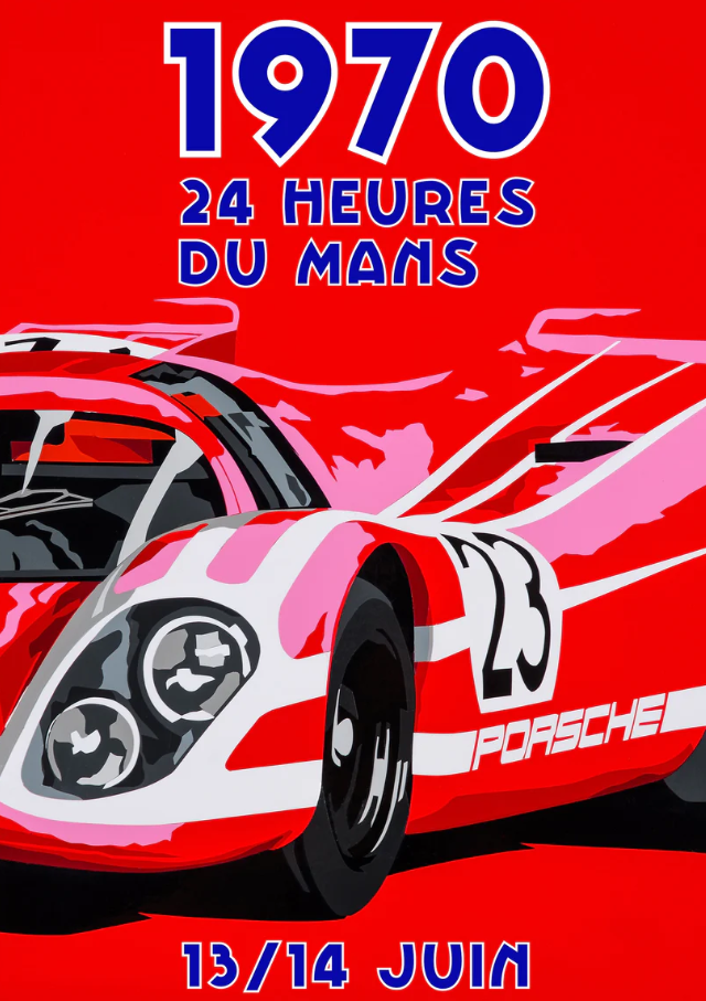 1970 Le Mans retro poster-style Porsche 917