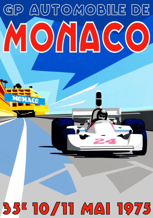 975 Monaco F1 Grand Prix (James Hunt Hesketh)
