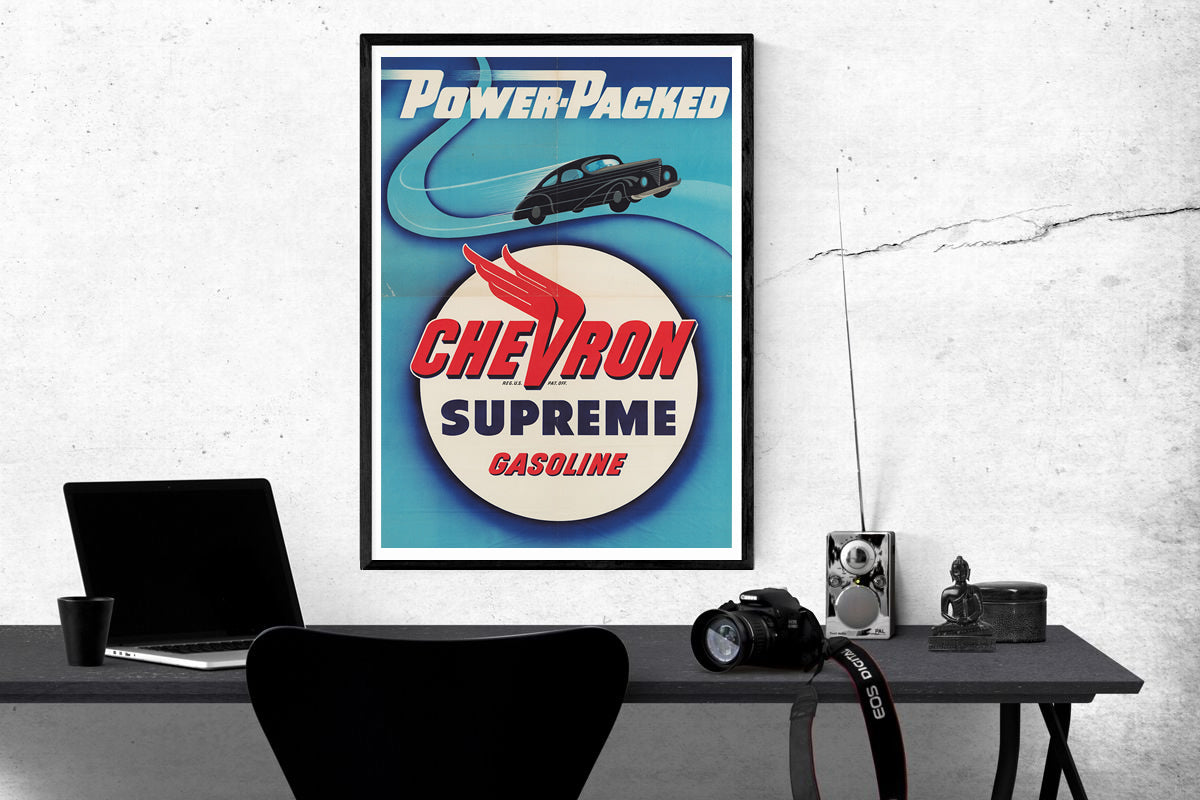Chevron Supreme Gasoline Poster