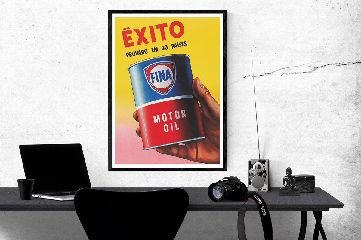 Fina Motor Oil Poster
