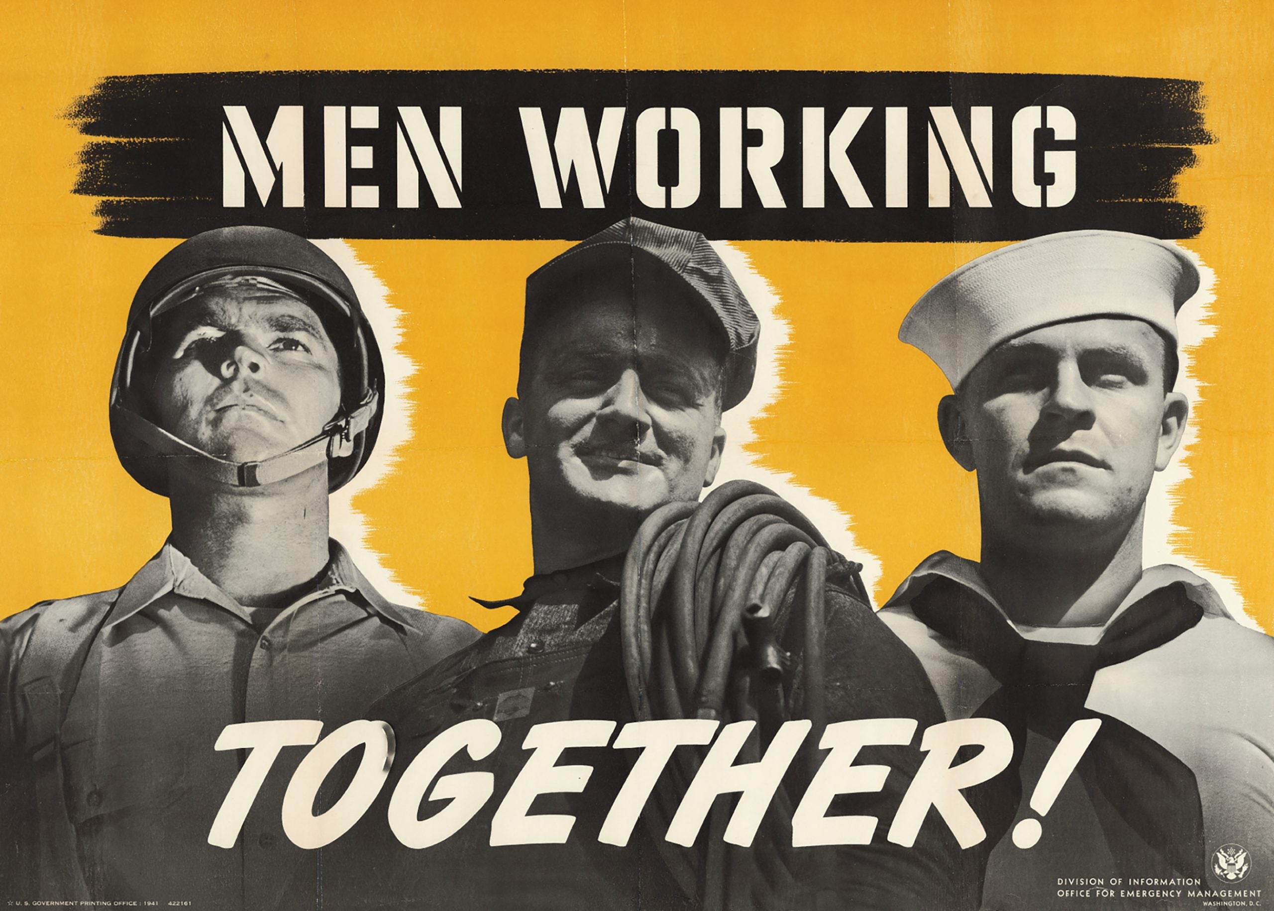 Men Working Together Poster