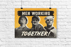 Men Working Together Poster