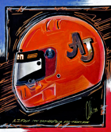A.J. Foyt - 91 500 Helmet Print