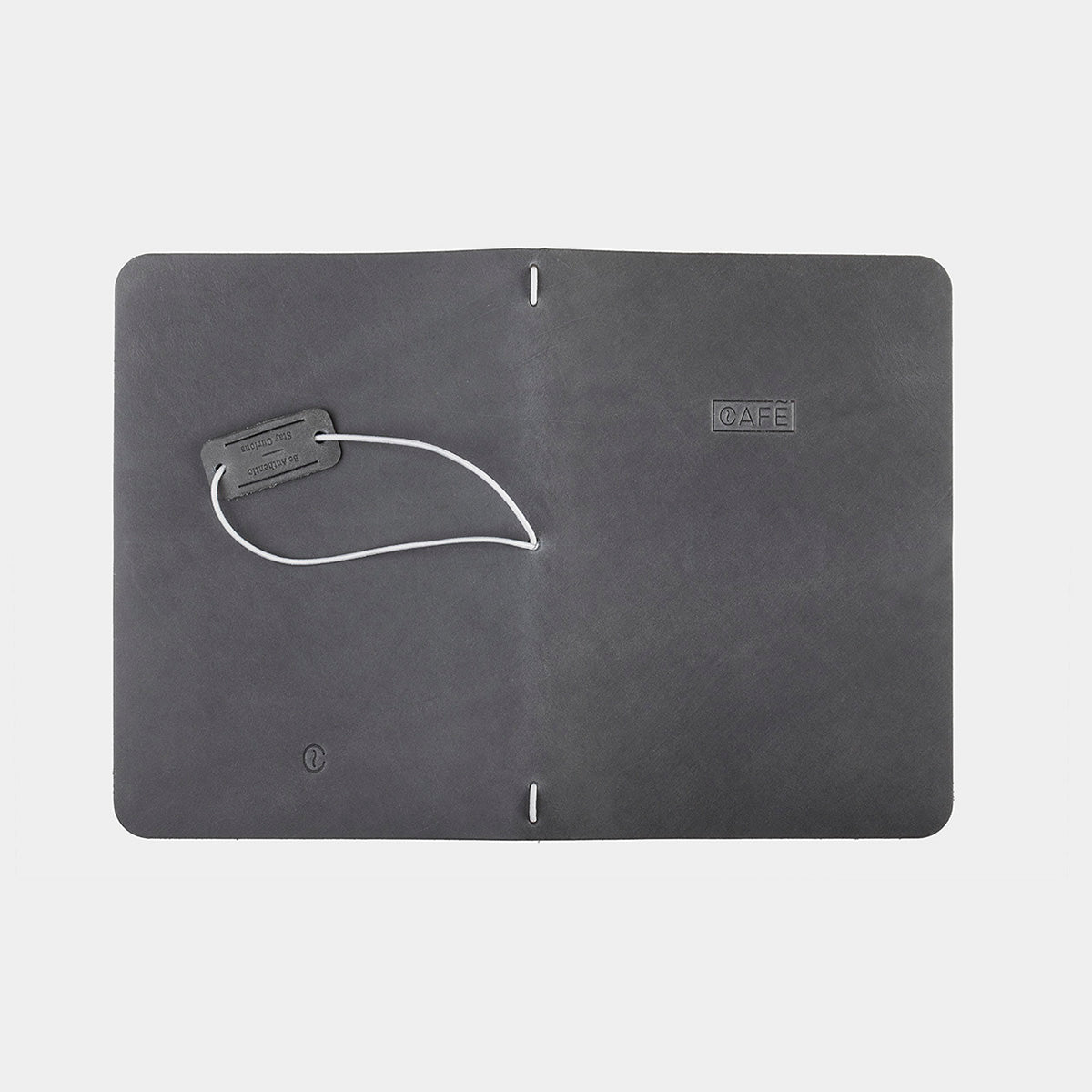A5 Leather Notebook - Antracita