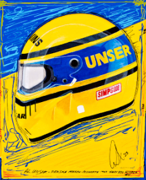 Al Unser - 87 500 Helmet Print