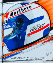 Alain Prost 1989 - Helmet Print