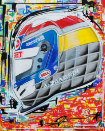 Alex Zanardi 98 Helmet Print