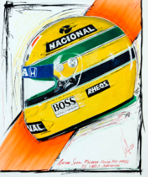 Ayrton Senna 1991 - Helmet Print