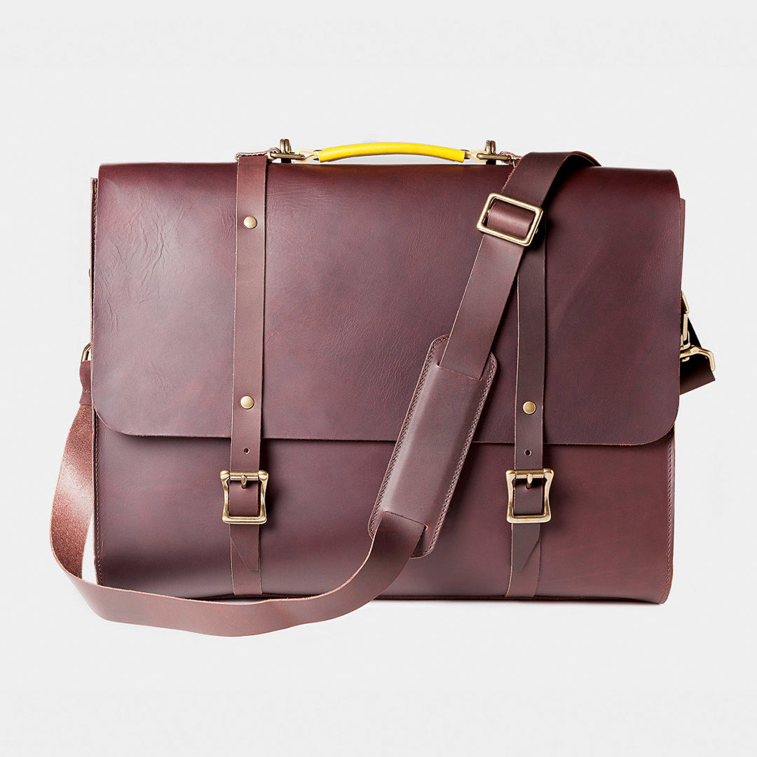 3-In-1 Leather Briefcase Black Coffee