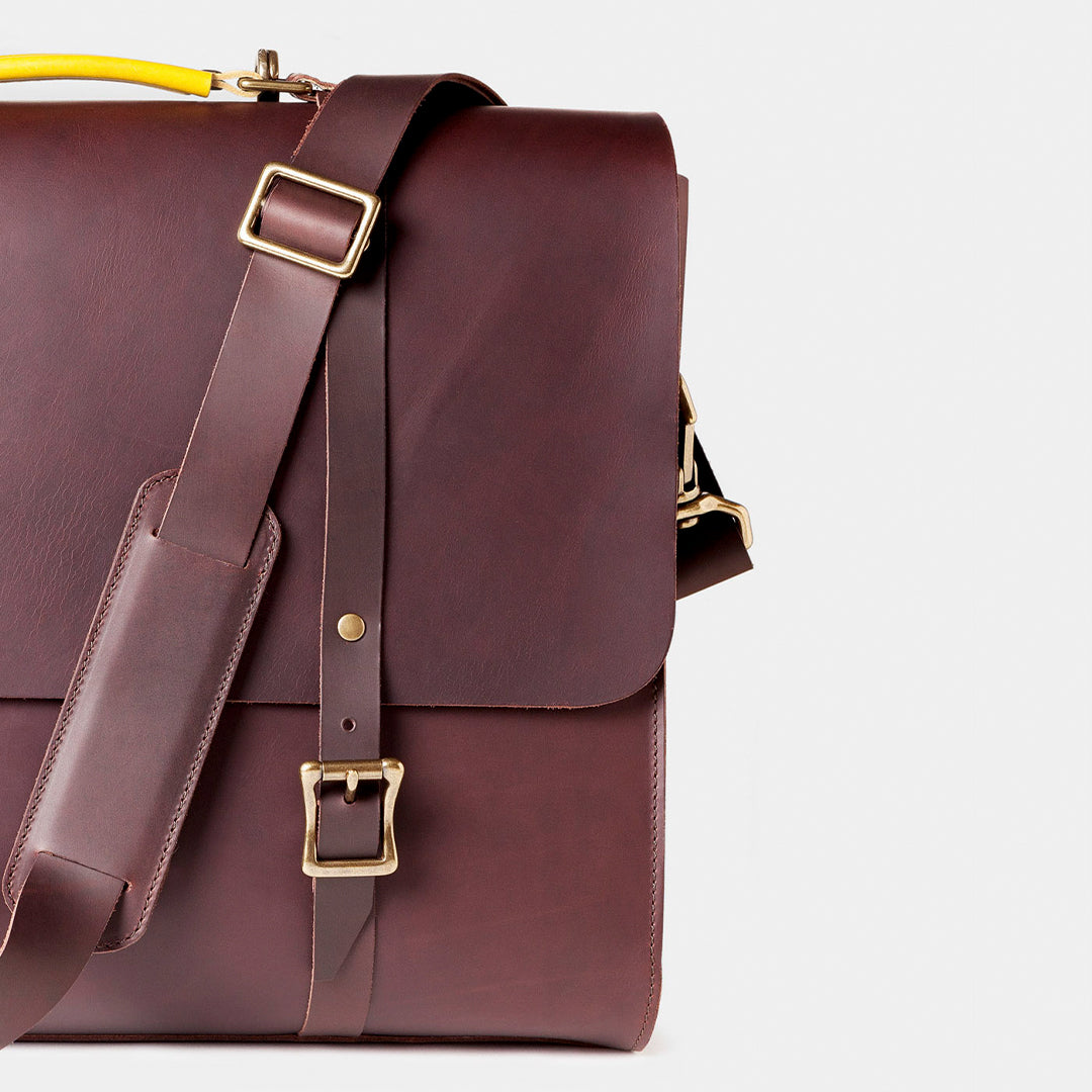 3-In-1 Leather Briefcase Black Coffee