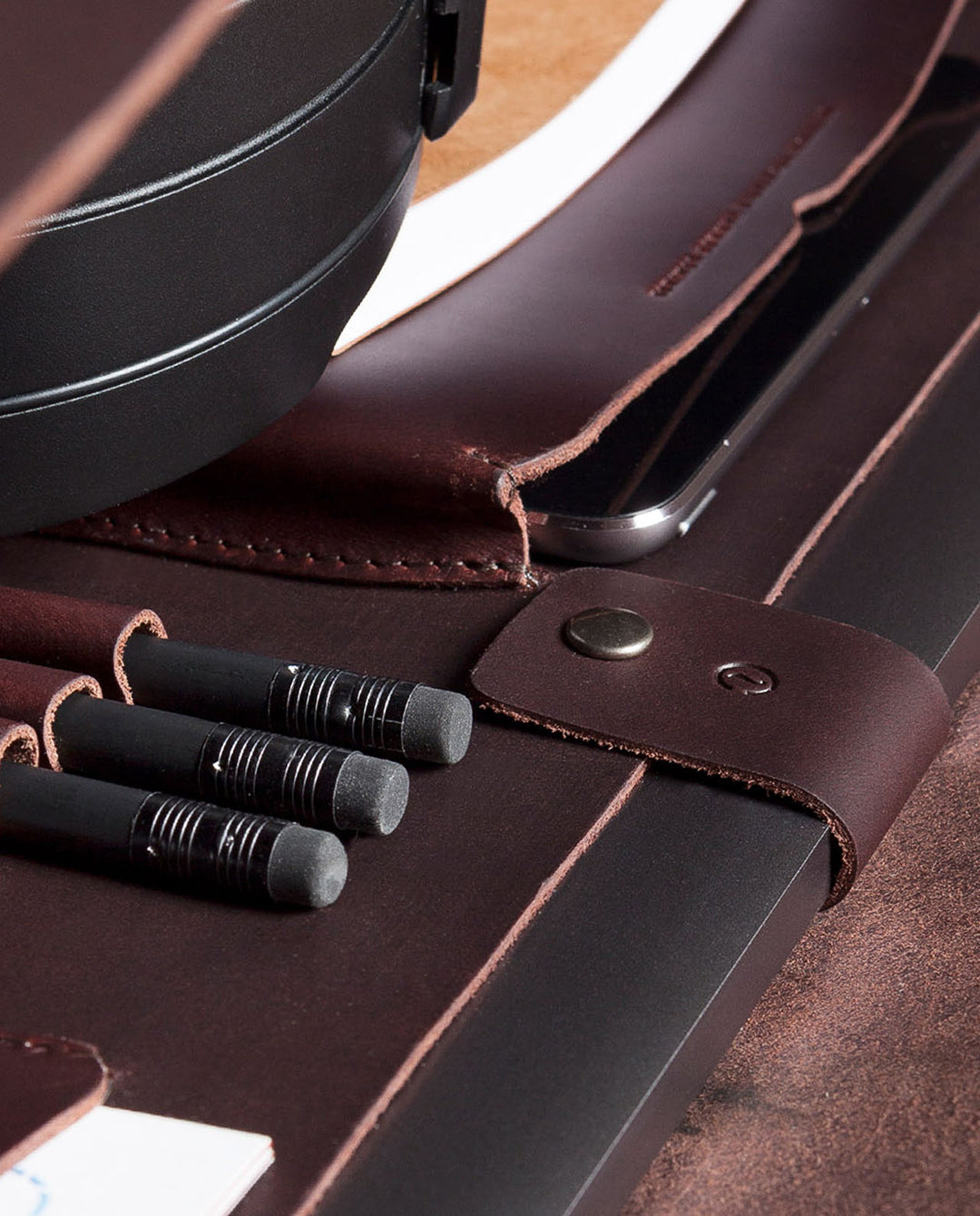 3-In-1 Leather Briefcase Black Coffee