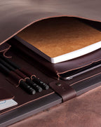 3-In-1 Leather Briefcase Black Coffee
