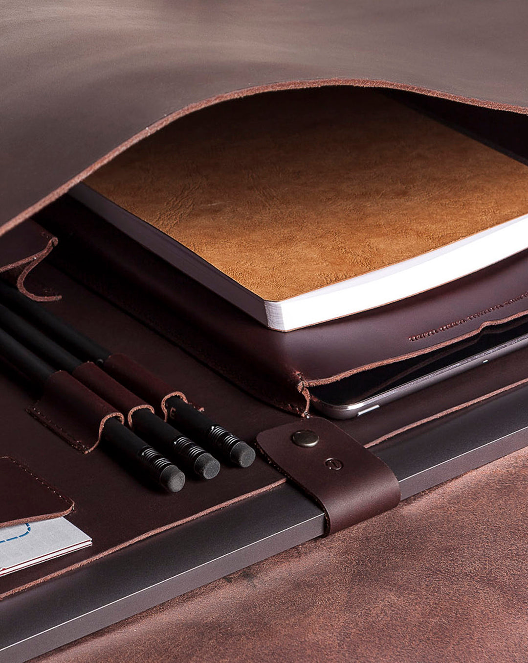3-In-1 Leather Briefcase Black Coffee