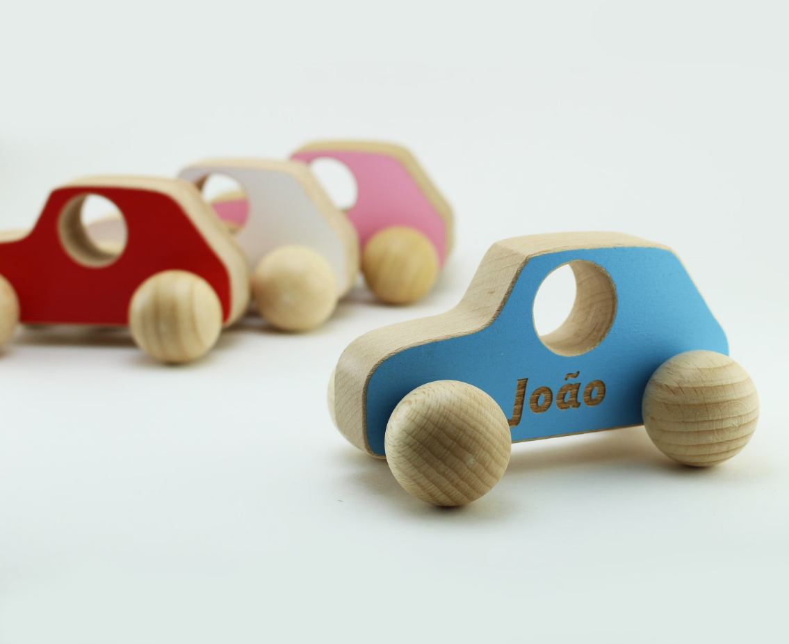 Engraved Name Wooden Toy Car - Birthday Gift