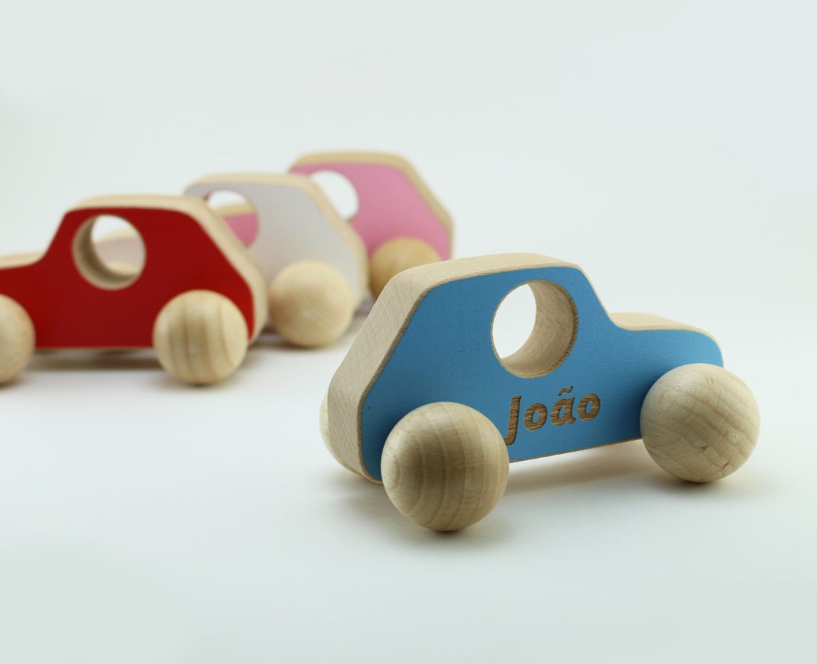 Engraved Name Wooden Toy Car - Birthday Gift