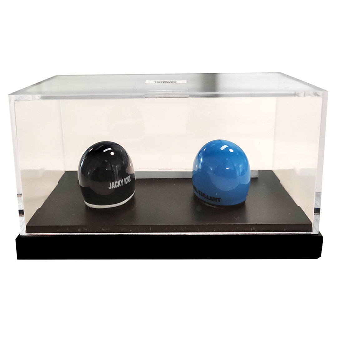 Michel Vaillant and Jacky Ickx Miniature Helmet Duo