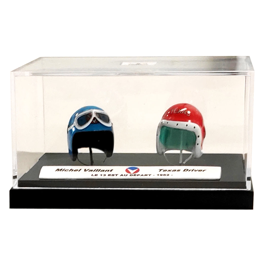 Michel Vaillant and Texas Driver Miniature Helmet Duo