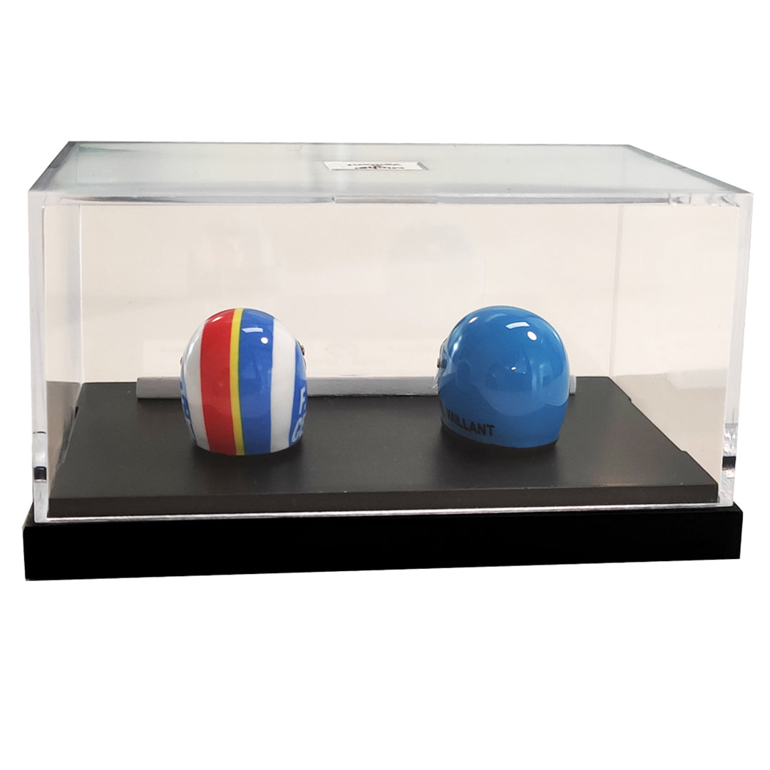 Michel Vaillant and François Cevert Miniature Helmet Duo