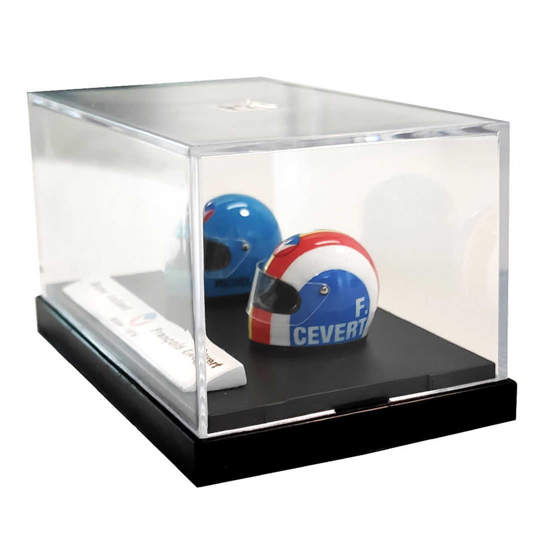Michel Vaillant and François Cevert Miniature Helmet Duo