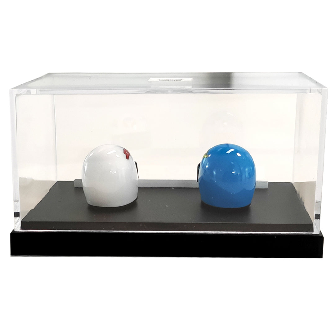 Michel Vaillant and Steve Warson Miniature Helmet Duo
