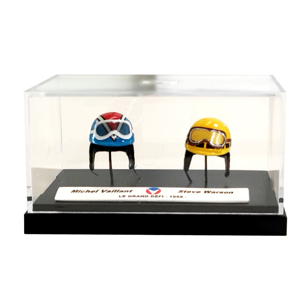 Michel Vaillant and Steve Warson Miniature Helmet Duo