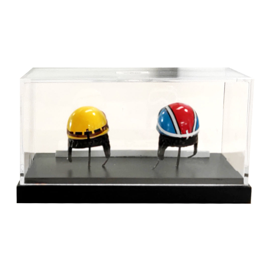 Michel Vaillant and Steve Warson Miniature Helmet Duo