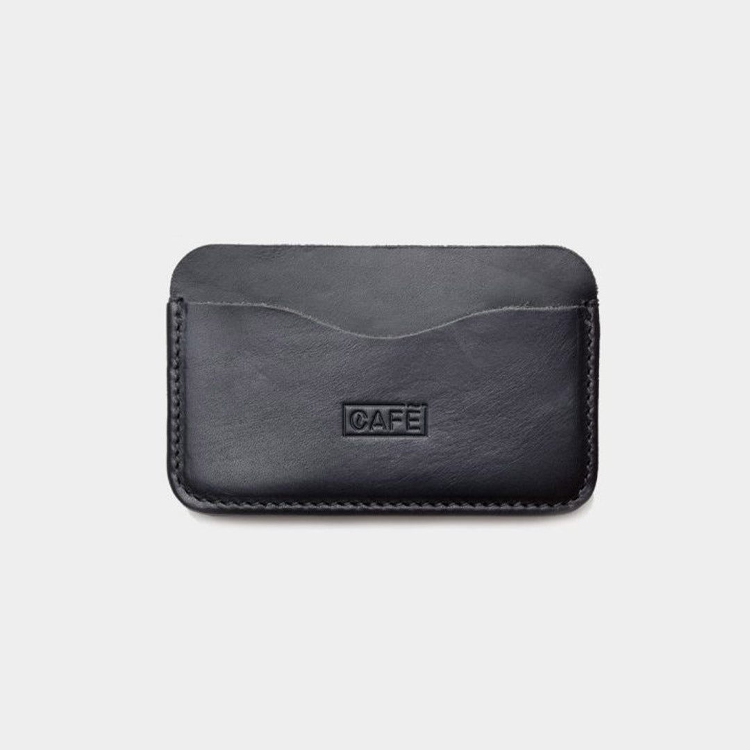 Leather Card Holder Panama Black