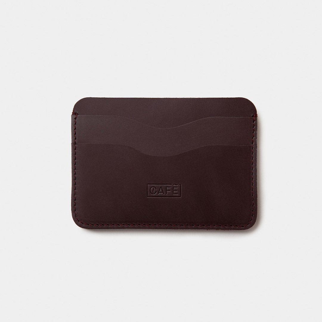 Leather Card Holder Panama Black Coffee
