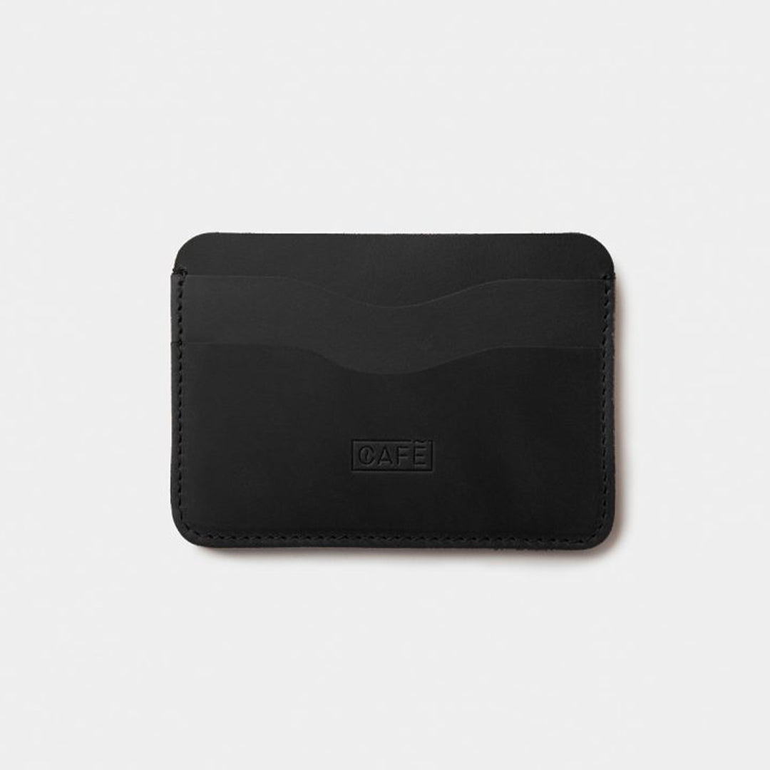 Leather Card Holder Panama Black