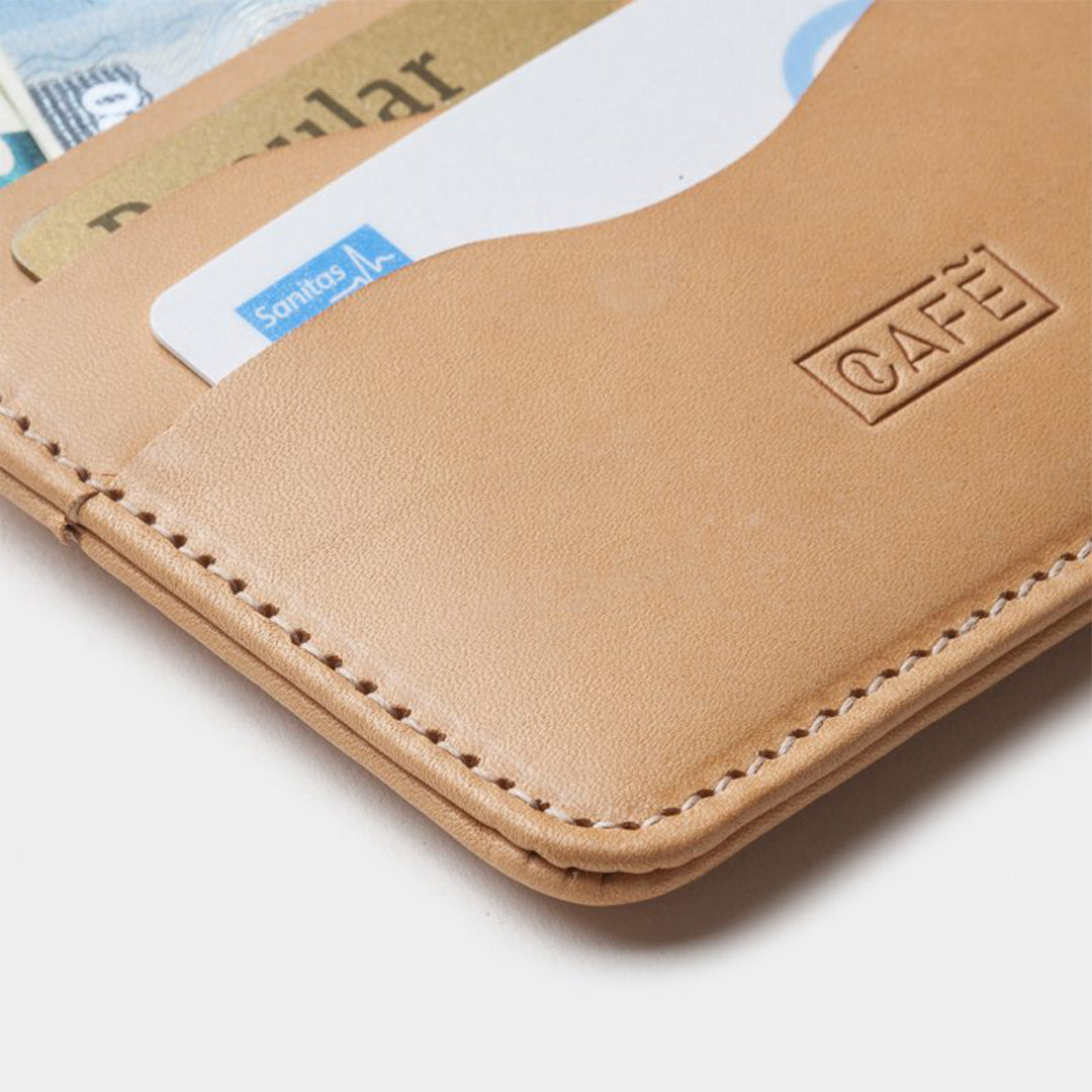 Leather Card Holder Panama Natural