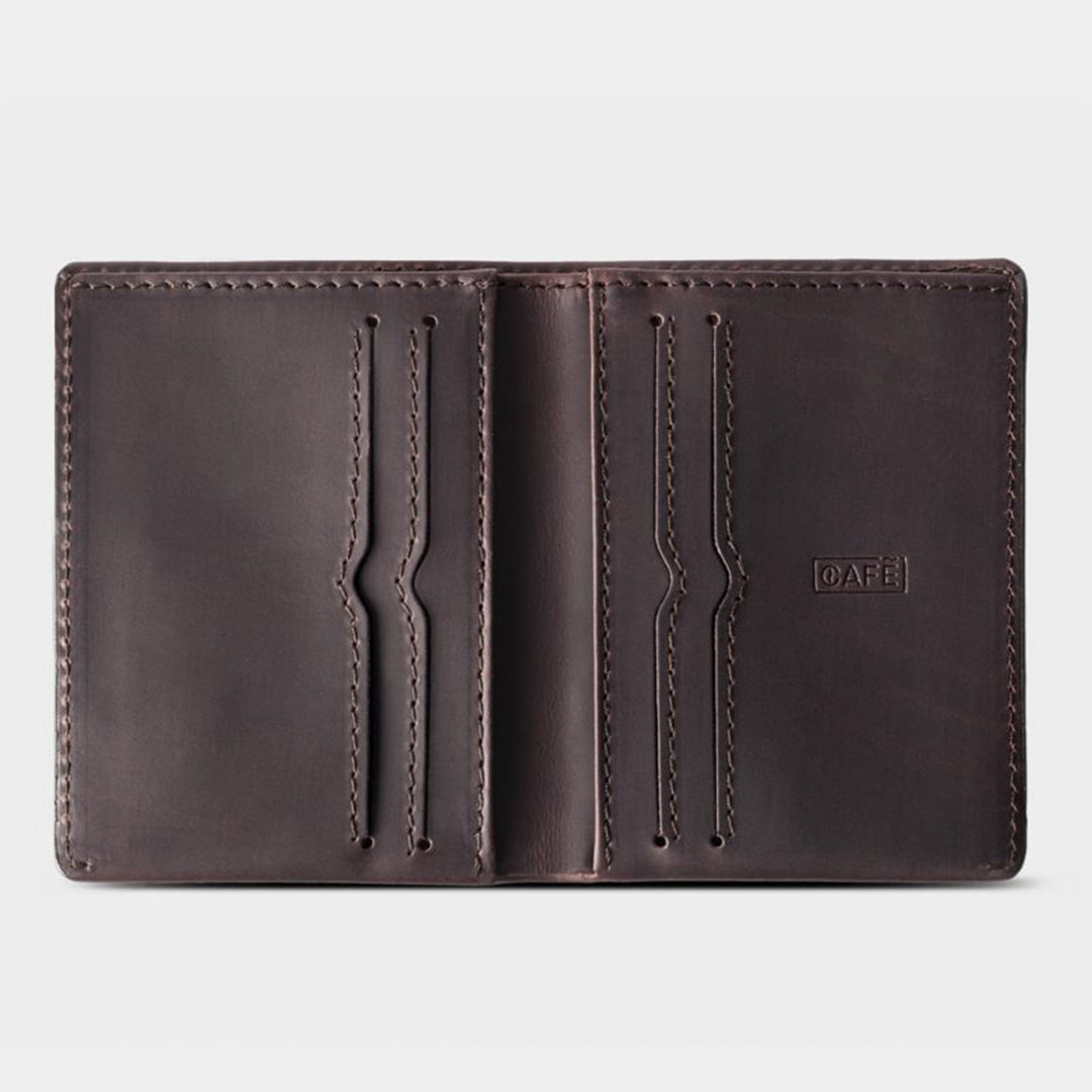 Slim Leather Wallet Costa Black Coffee