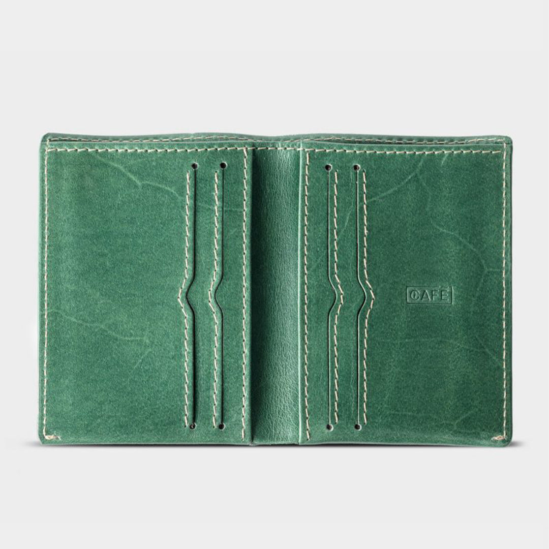 Slim Leather Wallet Costa Rica Green