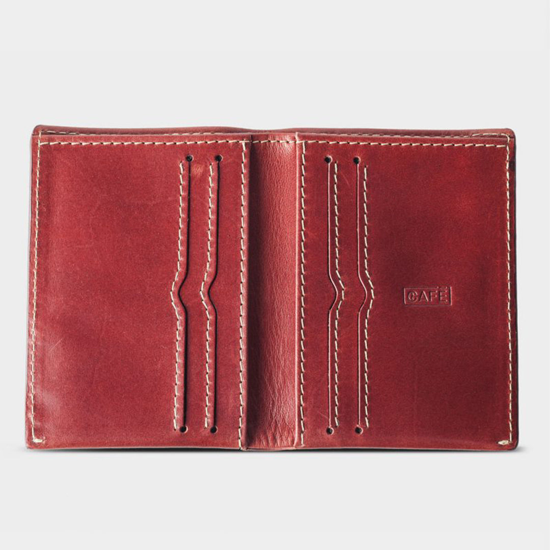 Slim Leather Wallet Costa Rica Berry