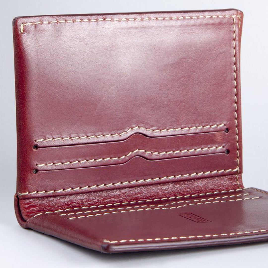 Slim Leather Wallet Costa Rica Berry