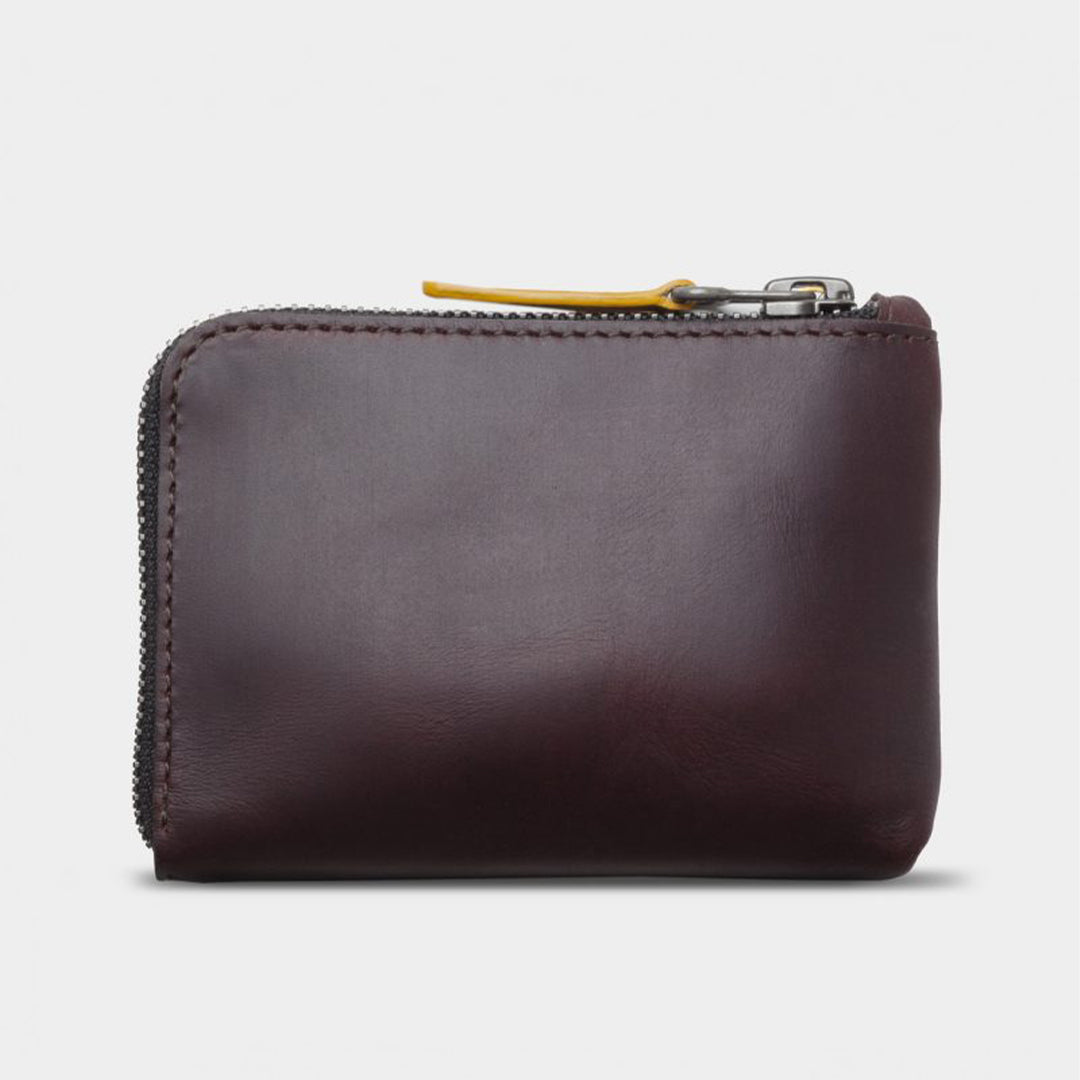 Leather Zip Wallet Black Coffee
