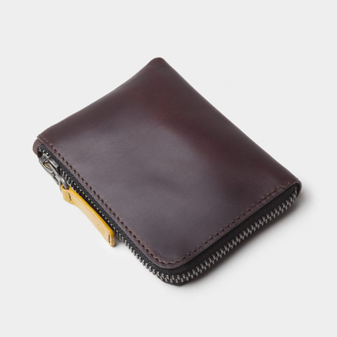 Leather Zip Wallet Black Coffee