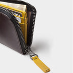 Leather Zip Wallet Black Coffee