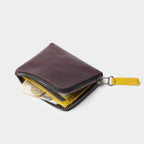 Leather Zip Wallet Black Coffee