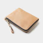 Leather Zip Wallet Osaka Natural