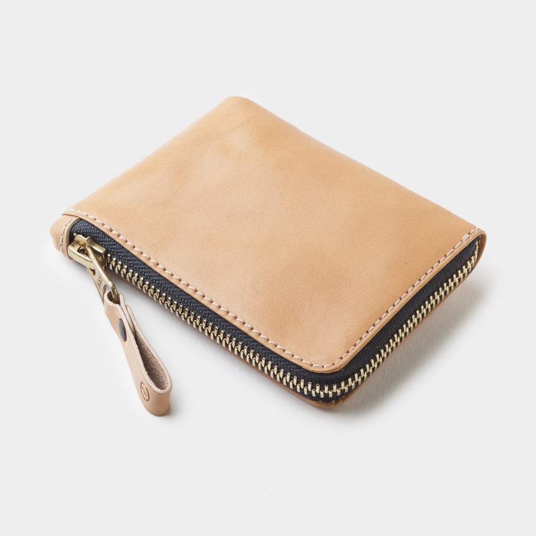 Leather Zip Wallet Osaka Natural