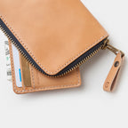Leather Zip Wallet Osaka Natural