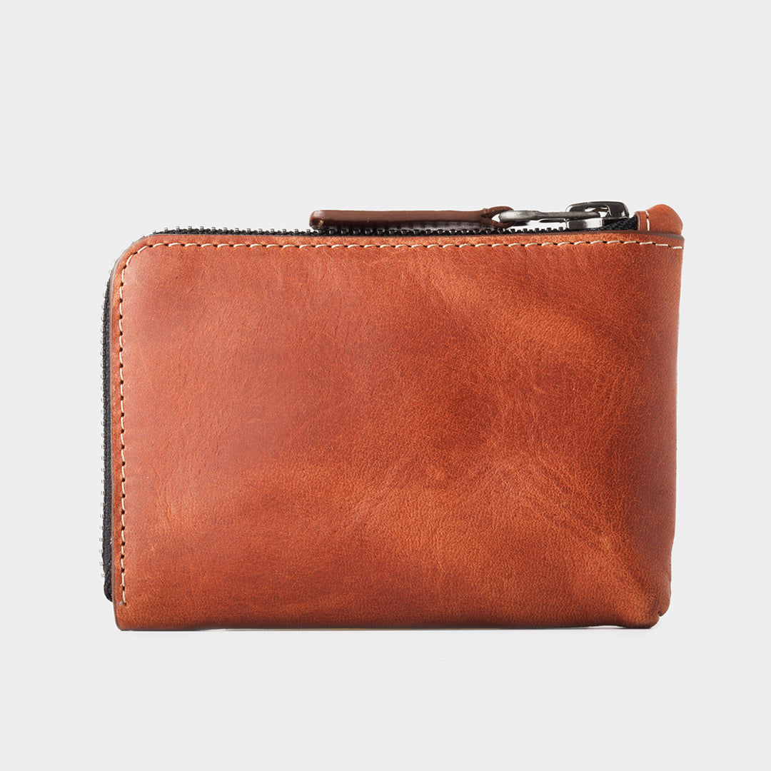 Leather Zip Wallet Roasted
