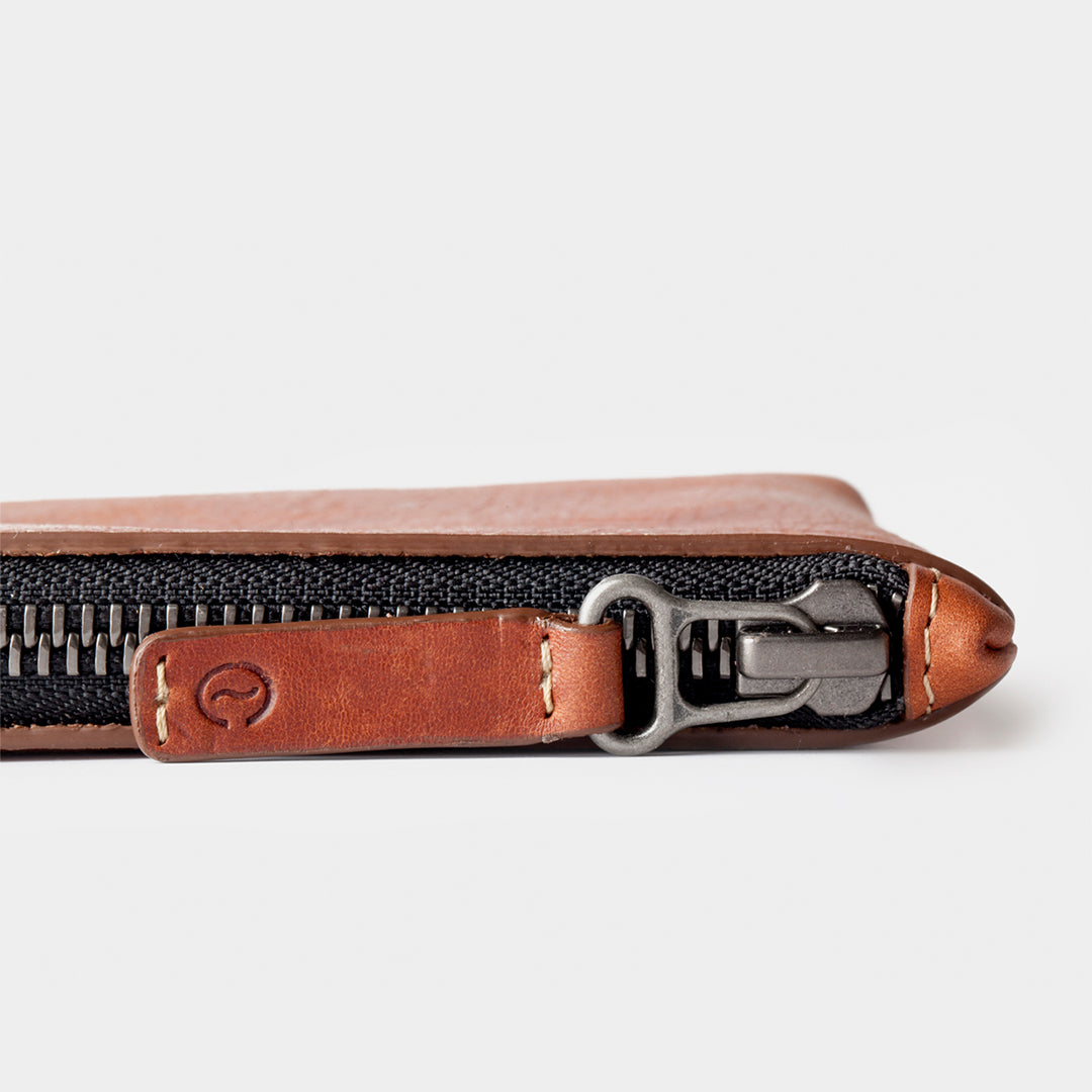 Leather Zip Wallet Roasted