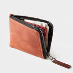 Leather Zip Wallet Roasted