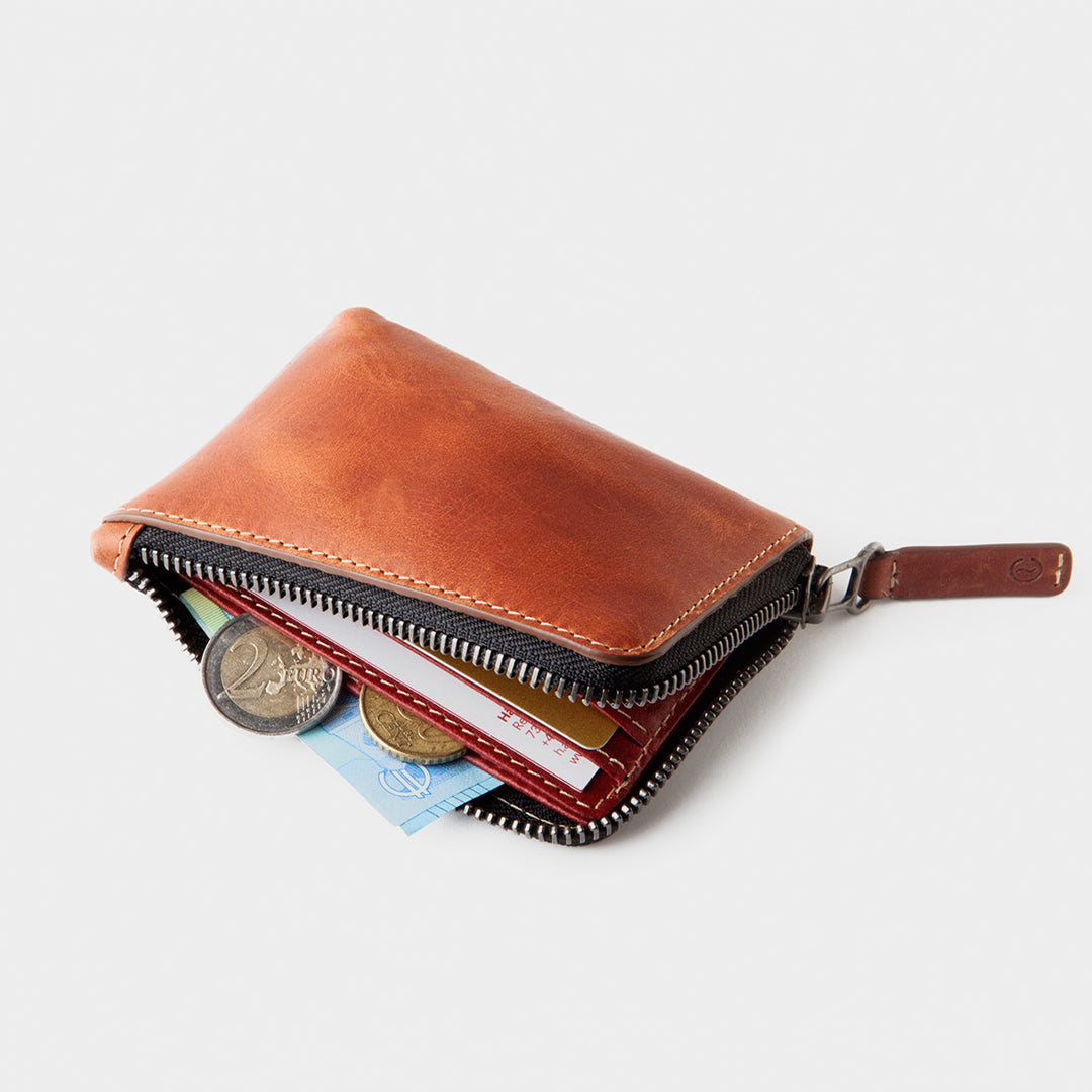 Leather Zip Wallet Roasted
