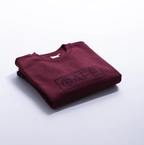 The Café Logo Embroidery Sweater in Burgundy