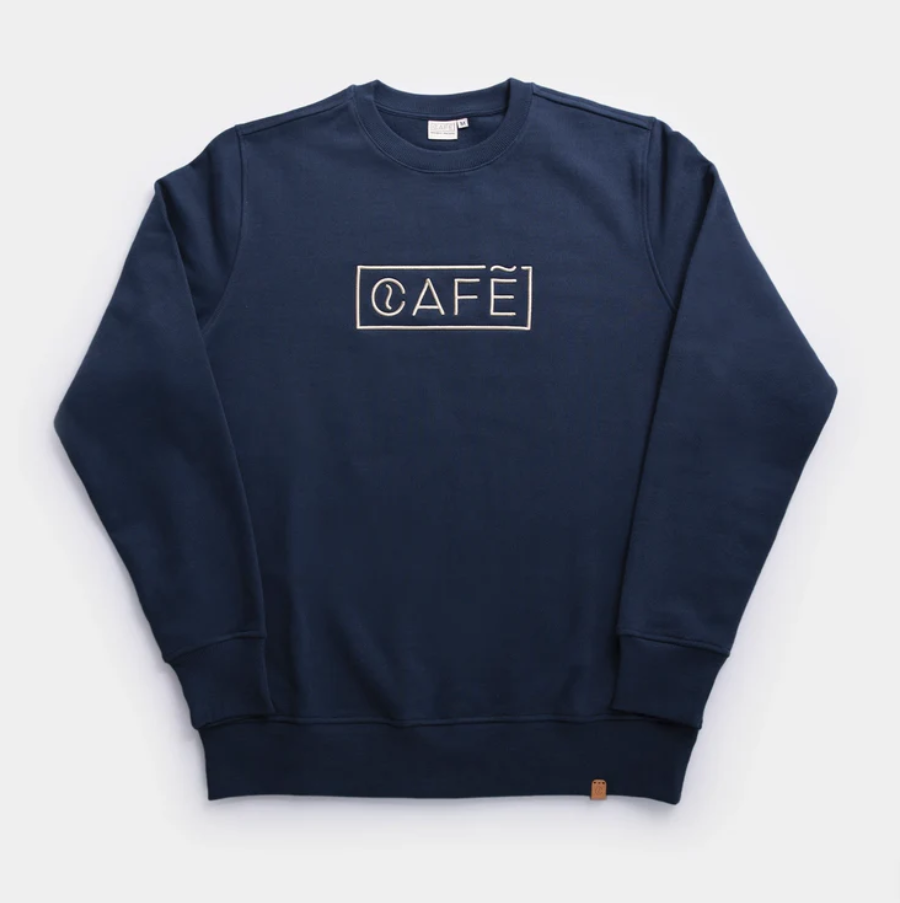 The Café Logo Embroidery Sweater in Navy