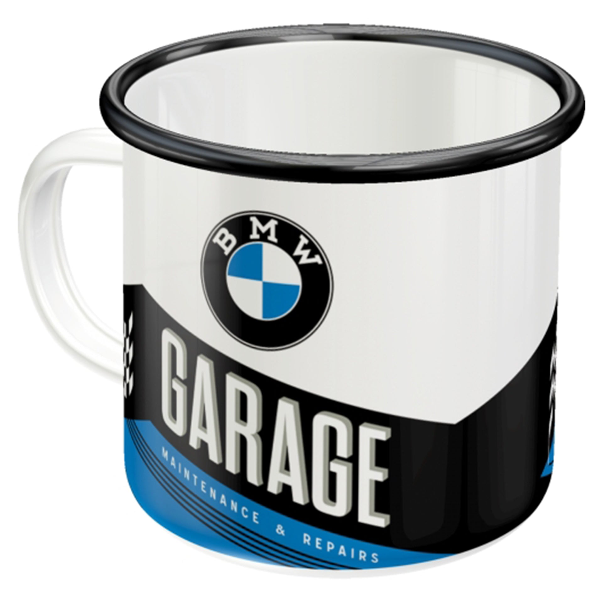 BMW Garage Enamel Mug