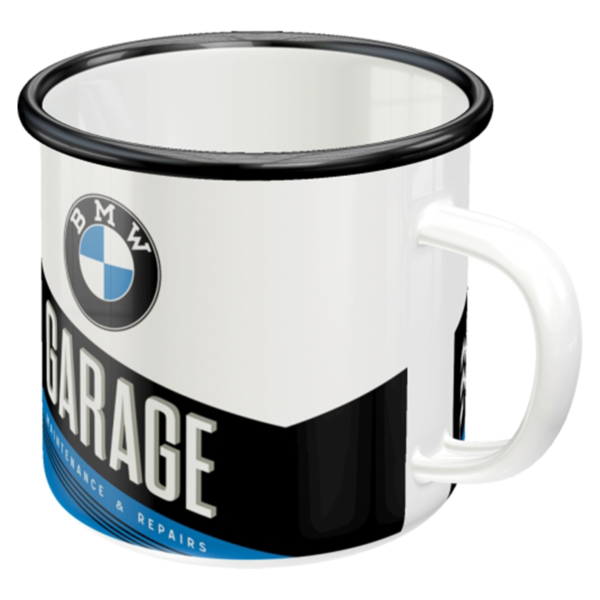 BMW Garage Enamel Mug