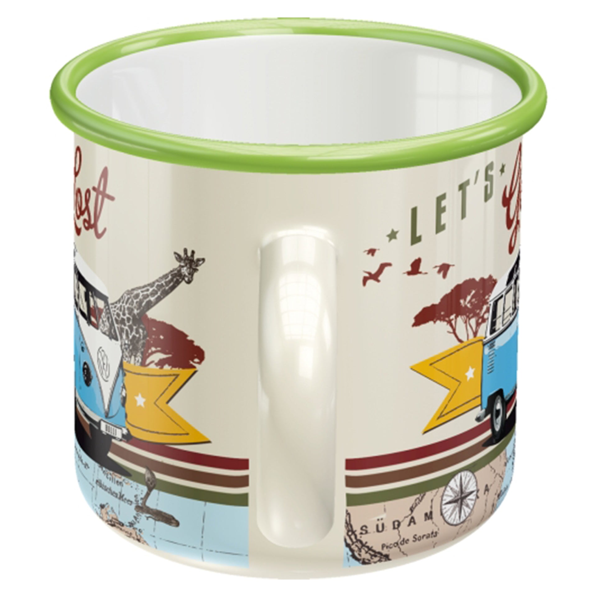 Volkswagen Kombi Let's get Lost Enamel Mug